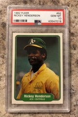 1982 Fleer Rickey Henderson PSA 10