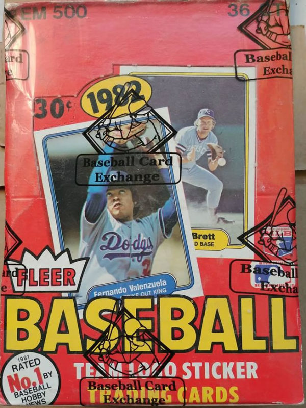 1982 Fleer Baseball Wax Box BBCE