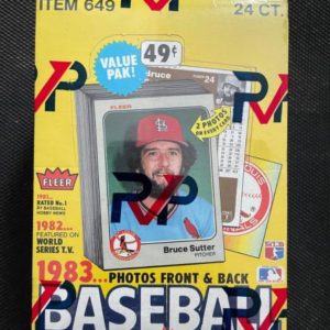 1983 fleer baseball cello box