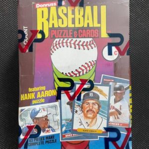 1986 donruss baseball wax box