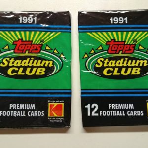 1991 stadium club football packs
