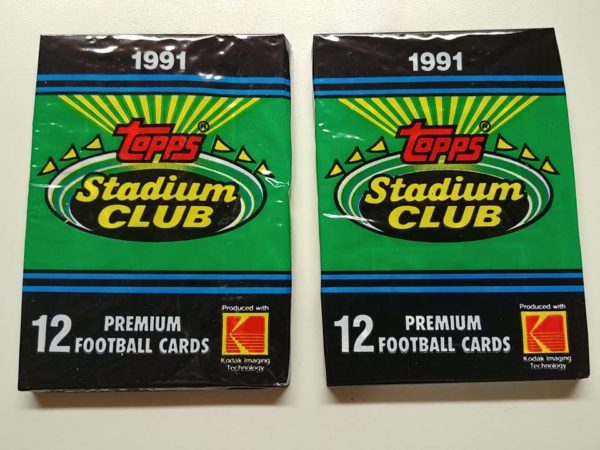 1991 stadium club football packs