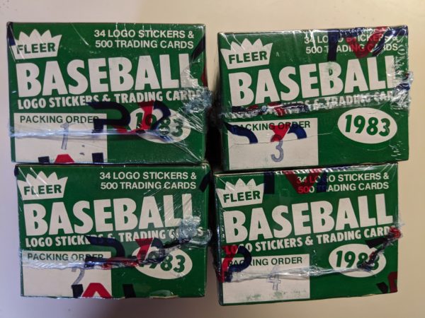 Group of 4 FASC 1983 Fleer vending box break