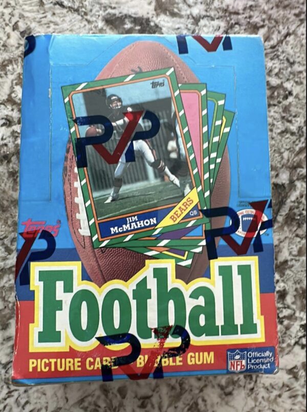 1986 Topps Football RVP Authentic Unopened Wrapped Non X-Out Wax Box