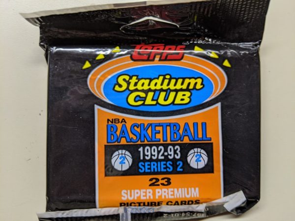 1992 stadium club basketball series 2 jumbo pack