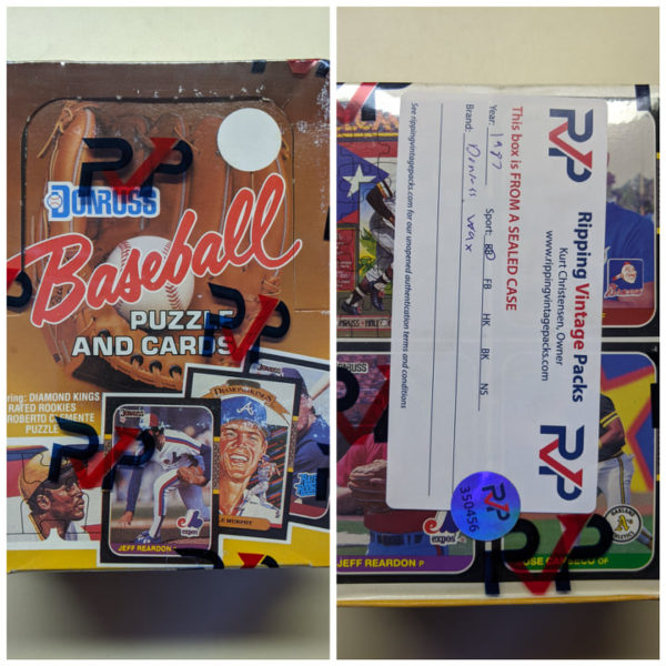 1987 donruss RVP FASC box