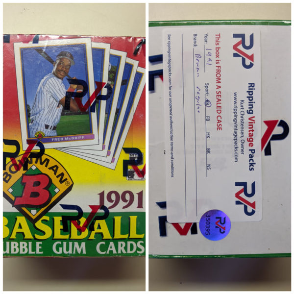 1991 bowman RVP FASC box