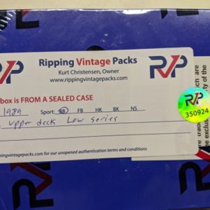 1989 Upper Deck rvp box