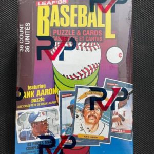 1986 leaf baseball wax box