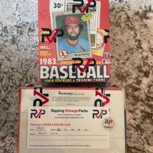 1983 fleer baseball rvp fasc box
