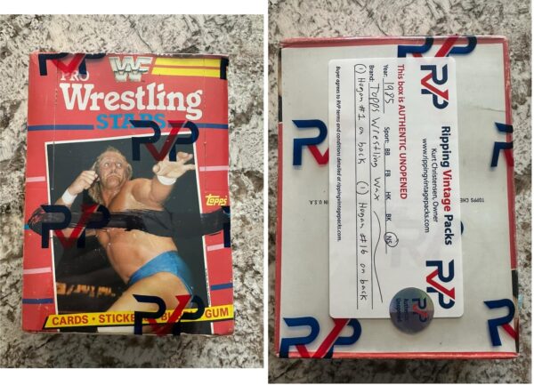 1985 Topps Wrestling RVP Authentic Unopened Wrapped Wax Box.  With Hogans Showing!