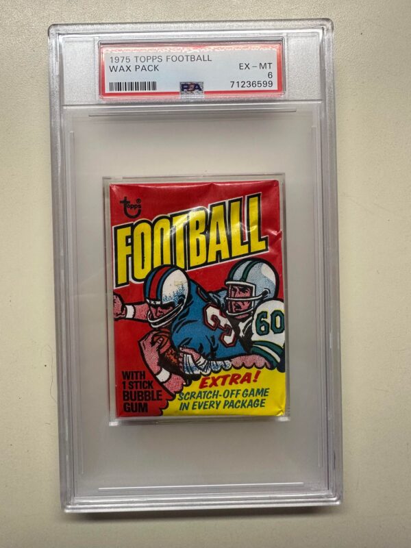 1975 Topps Football PSA 6 Wax pack