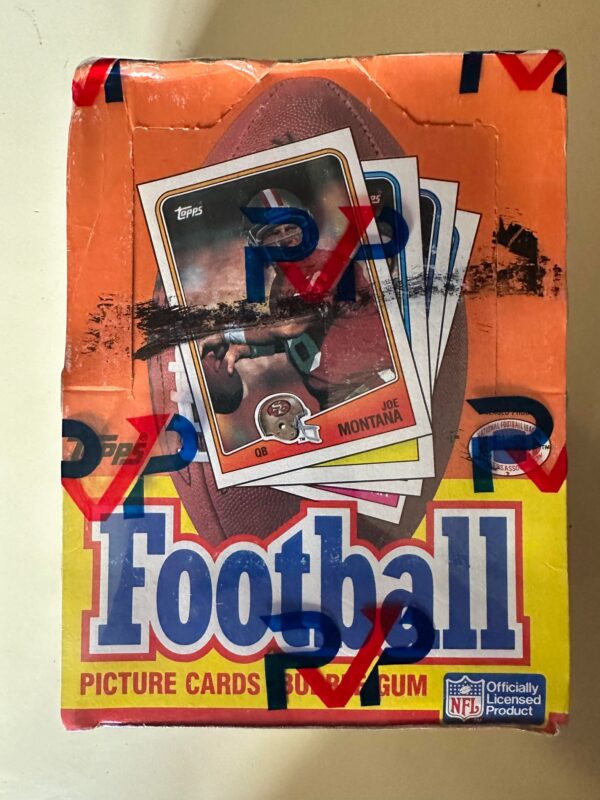 1988 Topps Football RVP Authentic Unopened Wrapped Wax Box.  This Box is a X-out Box