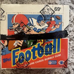 1986 Topps Football BBCE Wrapped X-Out Cello Box