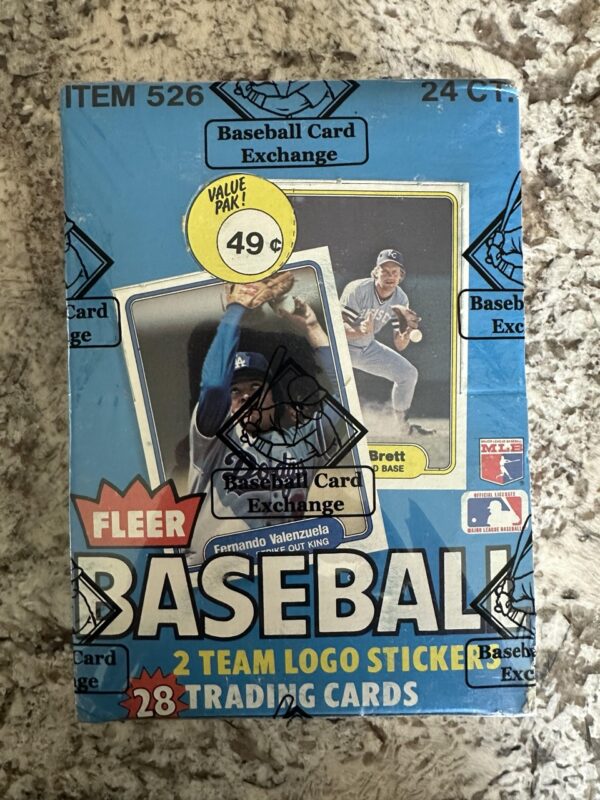 1982 Fleer Baseball BBCE Wrapped Cello Box