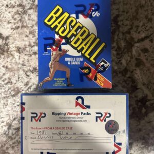 1981 Donruss Baseball RVP FASC Wax Box