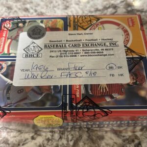 1986 Fleer Baseball BBCE FASC Wax Box