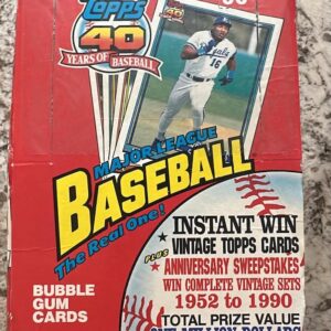 1991 Topps Baseball Wax Box